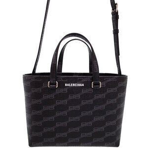 BALENCIAGA Monogram Signature Shopper Bag